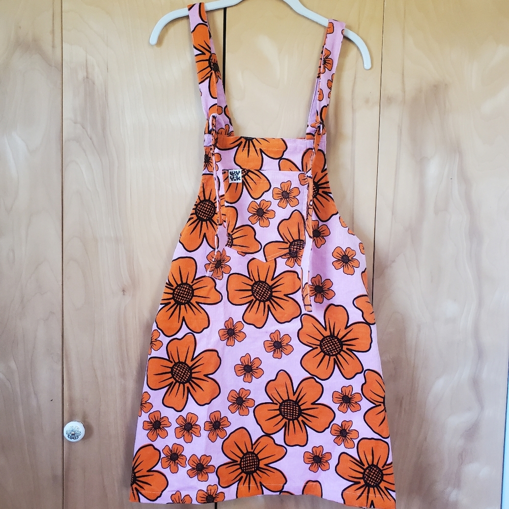 Lucy and Yak Mini Floral Overall Dress M NWT